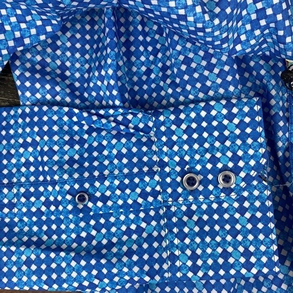 Robert Graham Blue & White Print Long Sleeve Button Close Shirt NEW XL - Picture 4 of 8